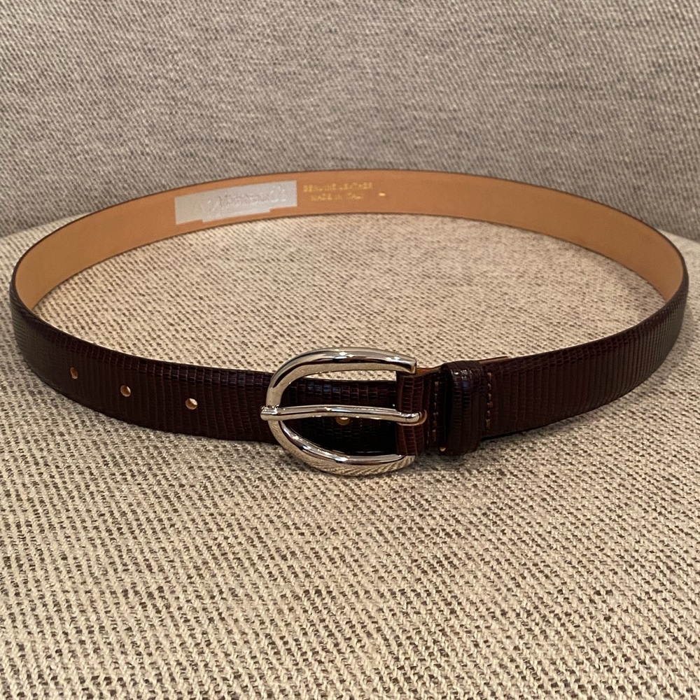 Albatros Vintage Brown Embossed Leather Belt
